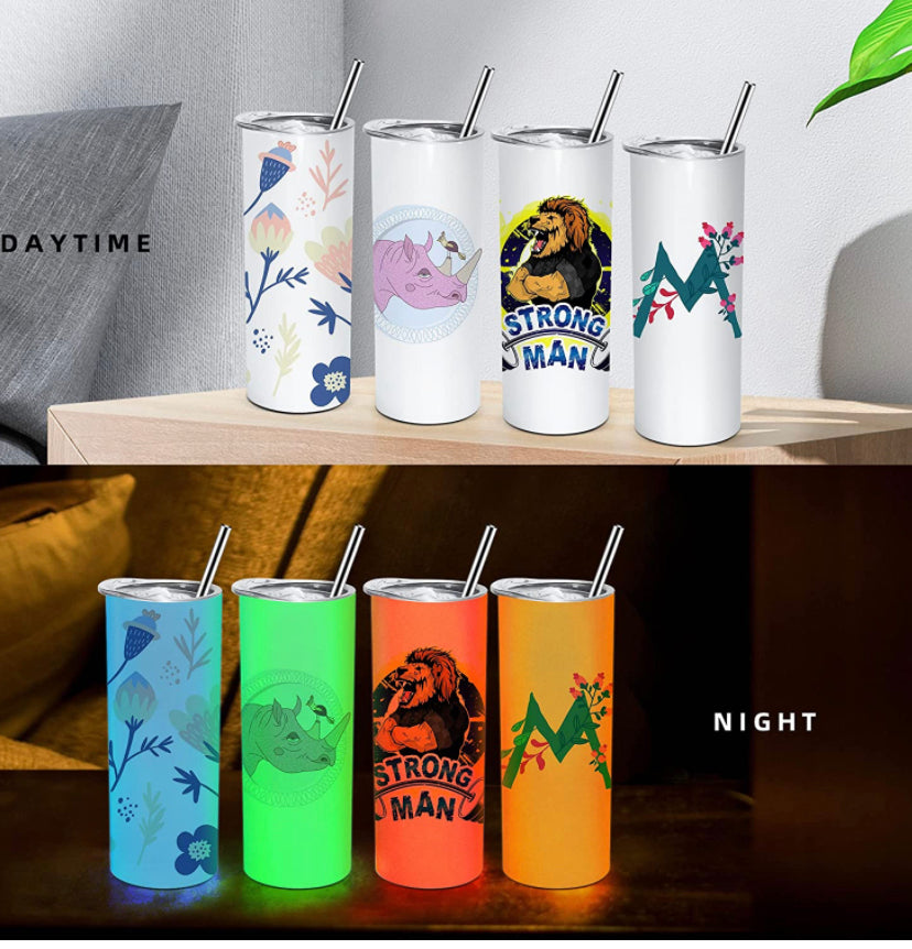 Sublimation Tumblers Glow in the dark 20 oz